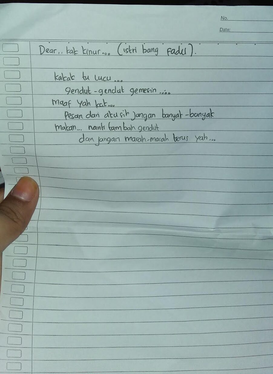 3. Contoh Surat Cinta Untuk Kakak Kelas Laki Laki