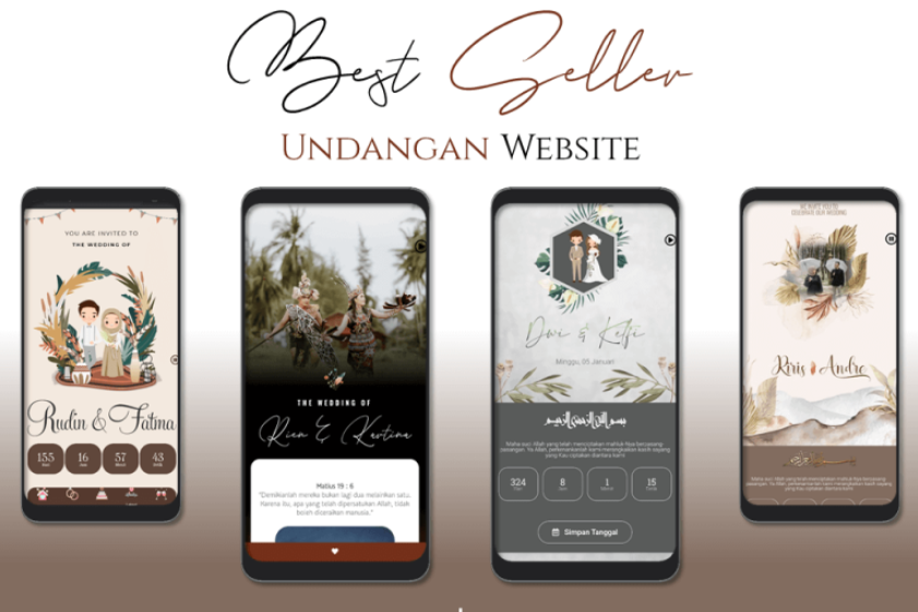 Contoh Background Undangan Digital Pernikahan